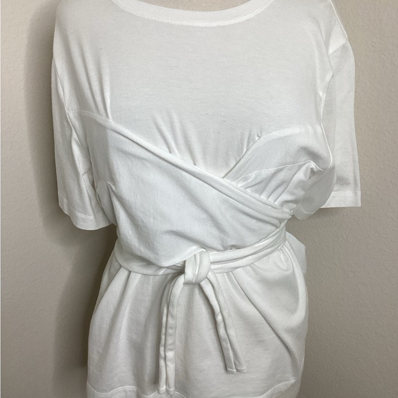 Proenza Schouler White Wrap Blouse Top M L - Picture 2 of 7
